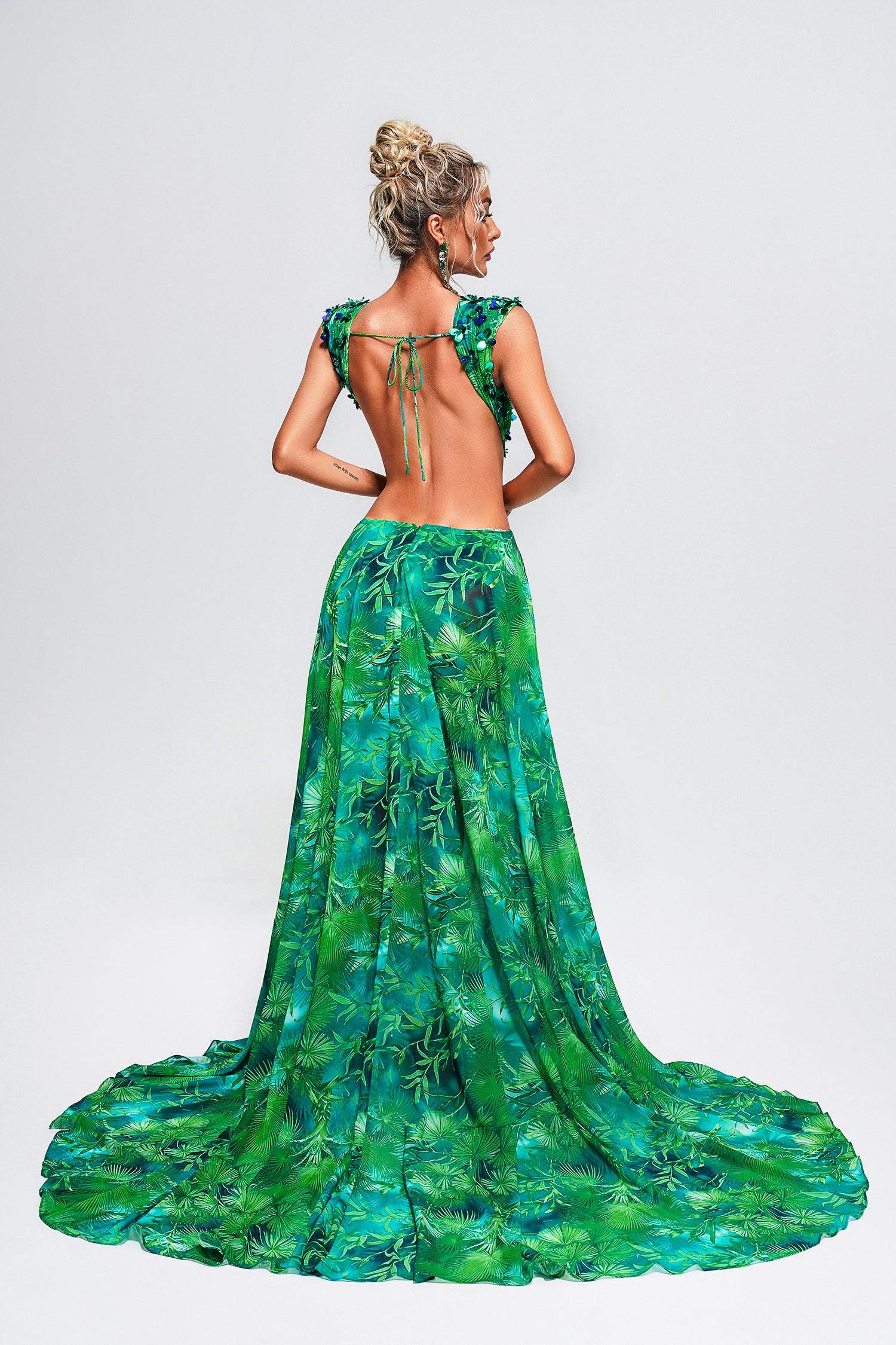 Exotic-Embellished Maxi Dress