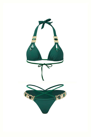 Crystal Diamond - Green - Emerald Oasis Bikini