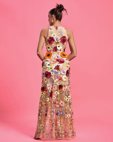 Dahlia-Sequin Maxi Dress