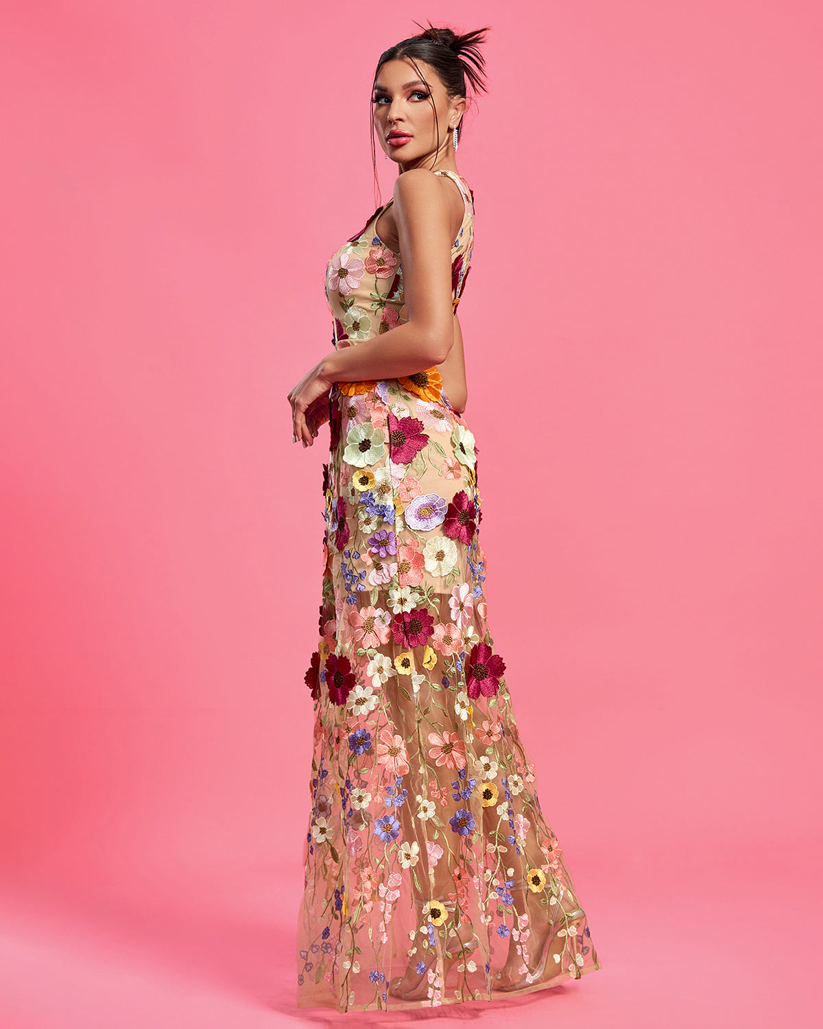 Dahlia-Sequin Maxi Dress