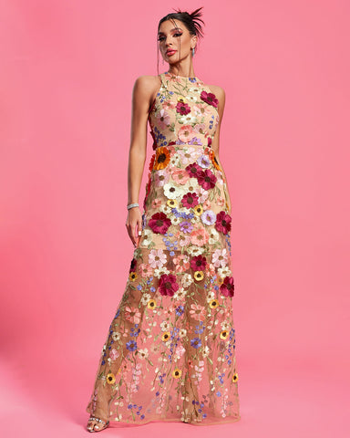 Dahlia-Sequin Maxi Dress