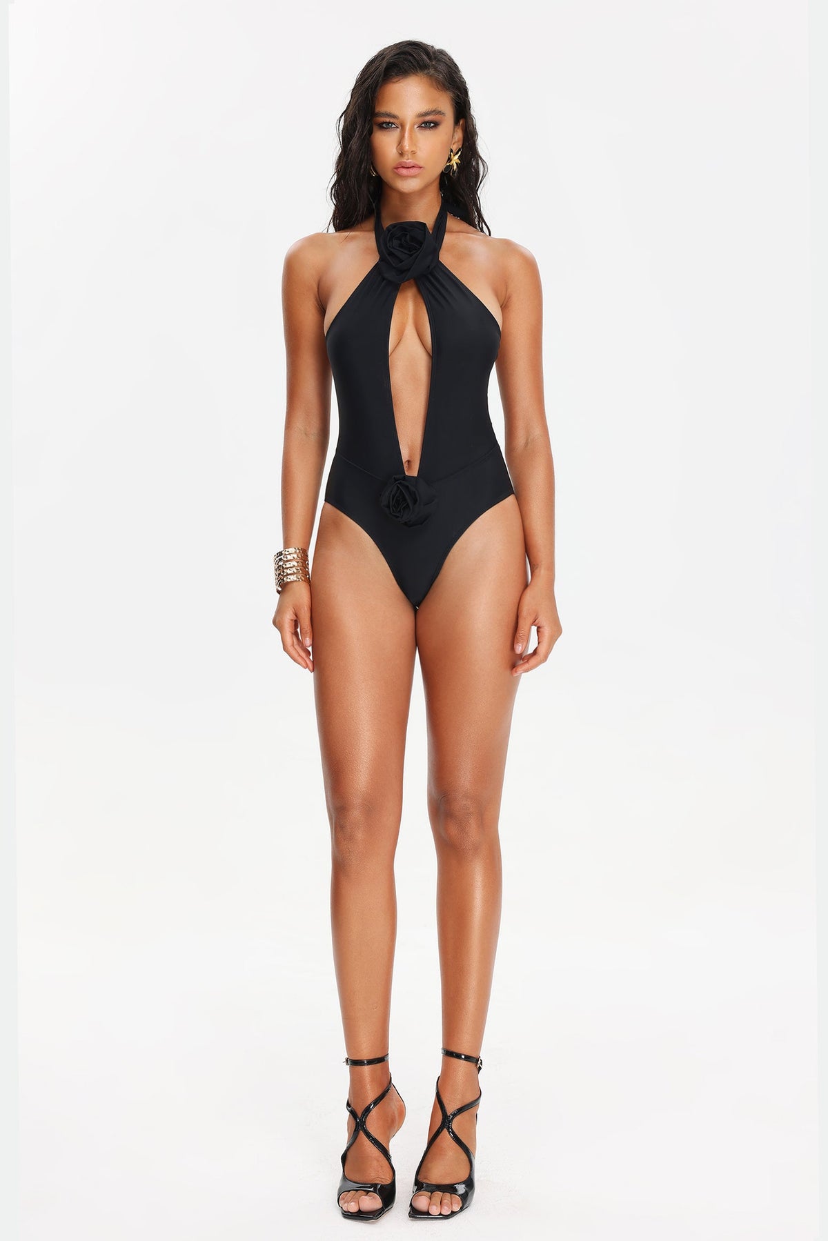 Twilight Lily Halter Cutout Swimsuit