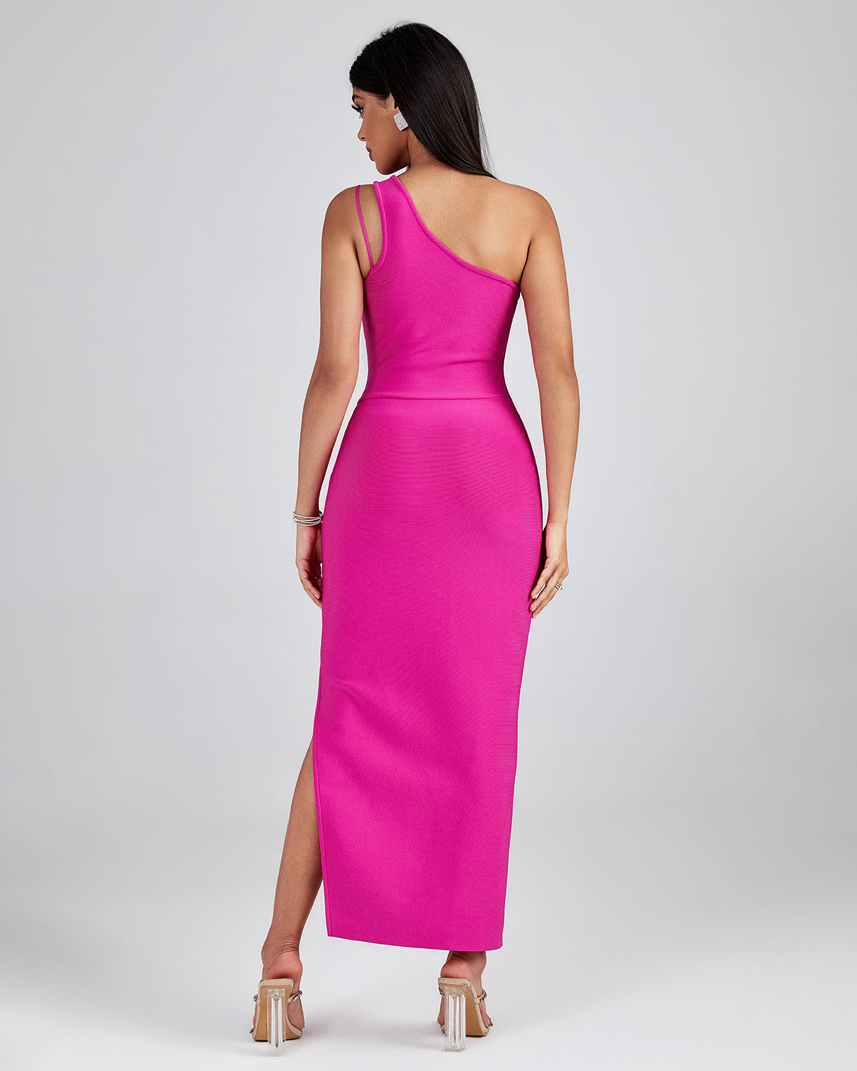 Halter Sleeveless Ruffle Maxi Bodycon Dress