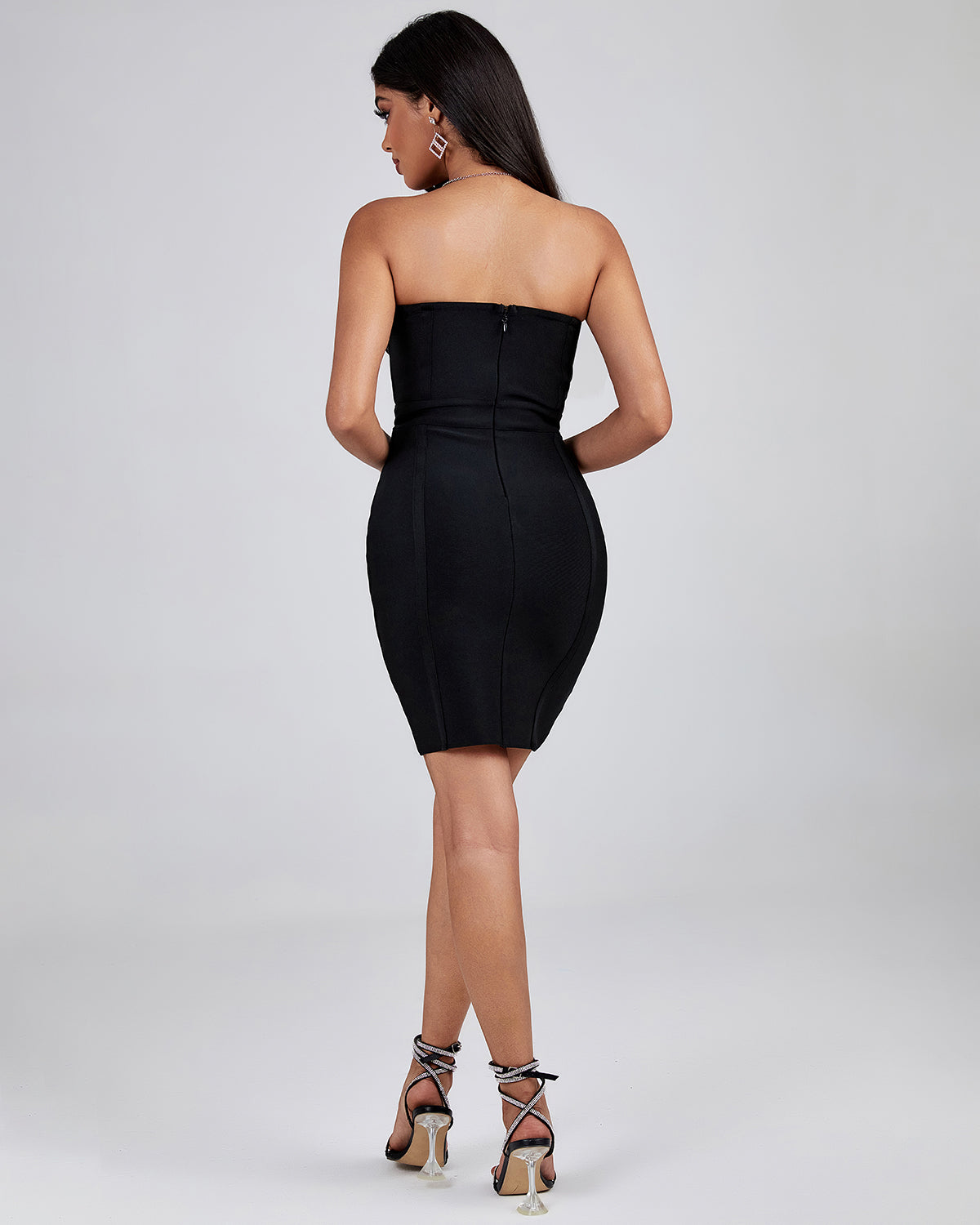 Strappy Sleeveless Side Slit Maxi Bodycon Dress