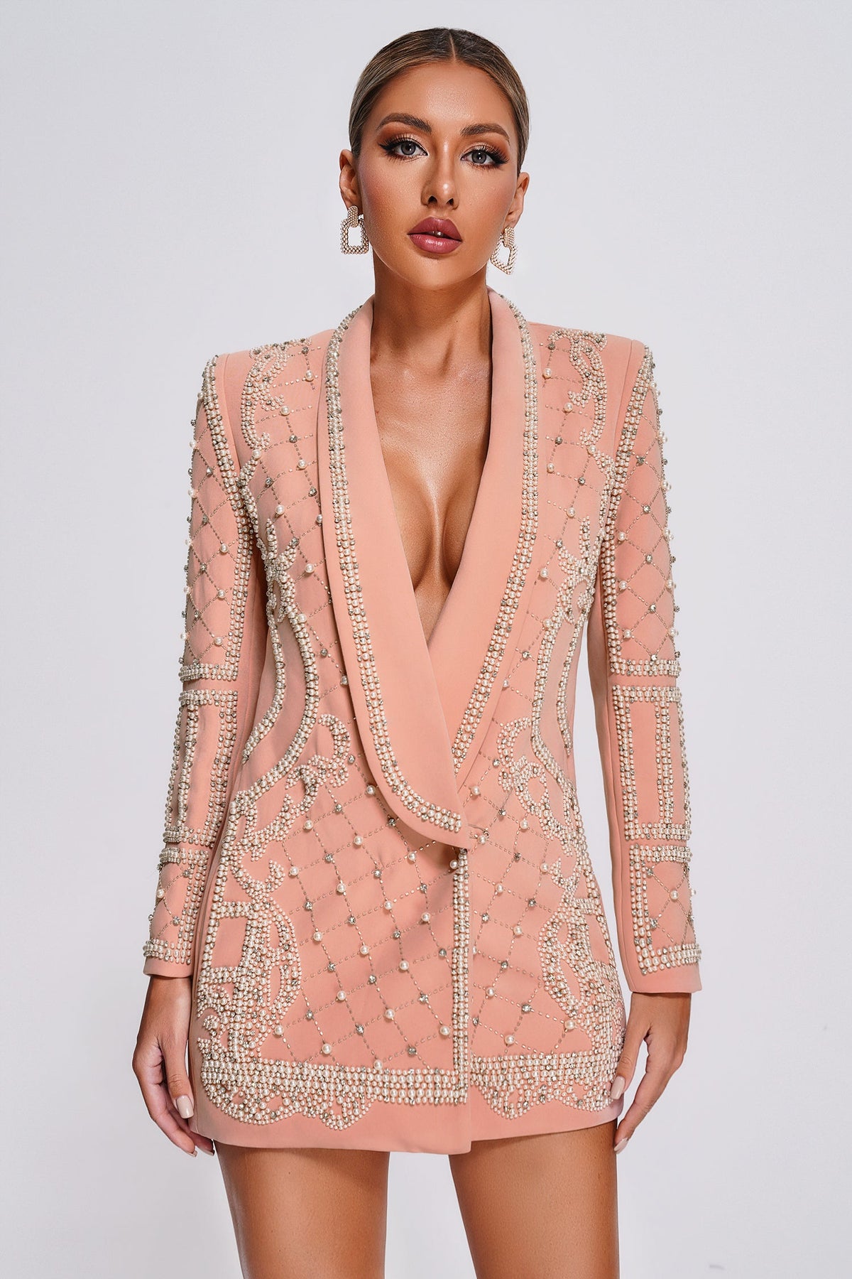 Moonlit Pearl Blazer Chic