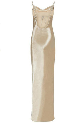 Emily (Gold) - Metallic Celestial Maxi Dress