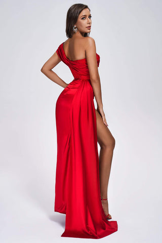 Colia - Rouge Royale Mesh Corset Maxi Dress