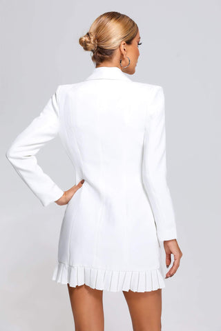 Lara - White Nouveau Blazer Dress