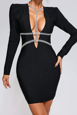 Peta - Hypnotique Diamonate Bandage Dress