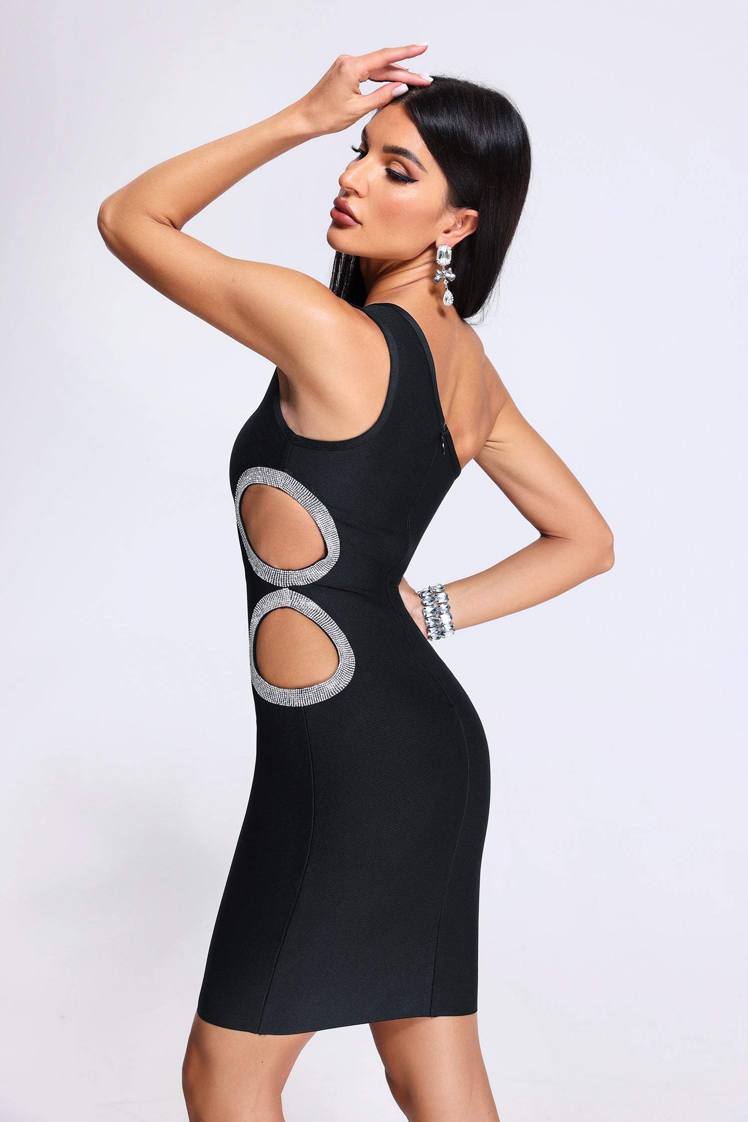 Phoua - Elegant One Shoulder Bandage Dress