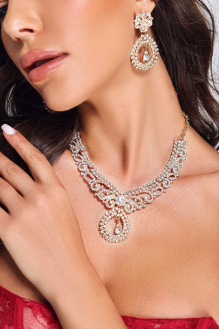 Glistening-Diamante Jewelry Set