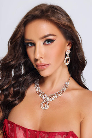 Glistening-Diamante Jewelry Set