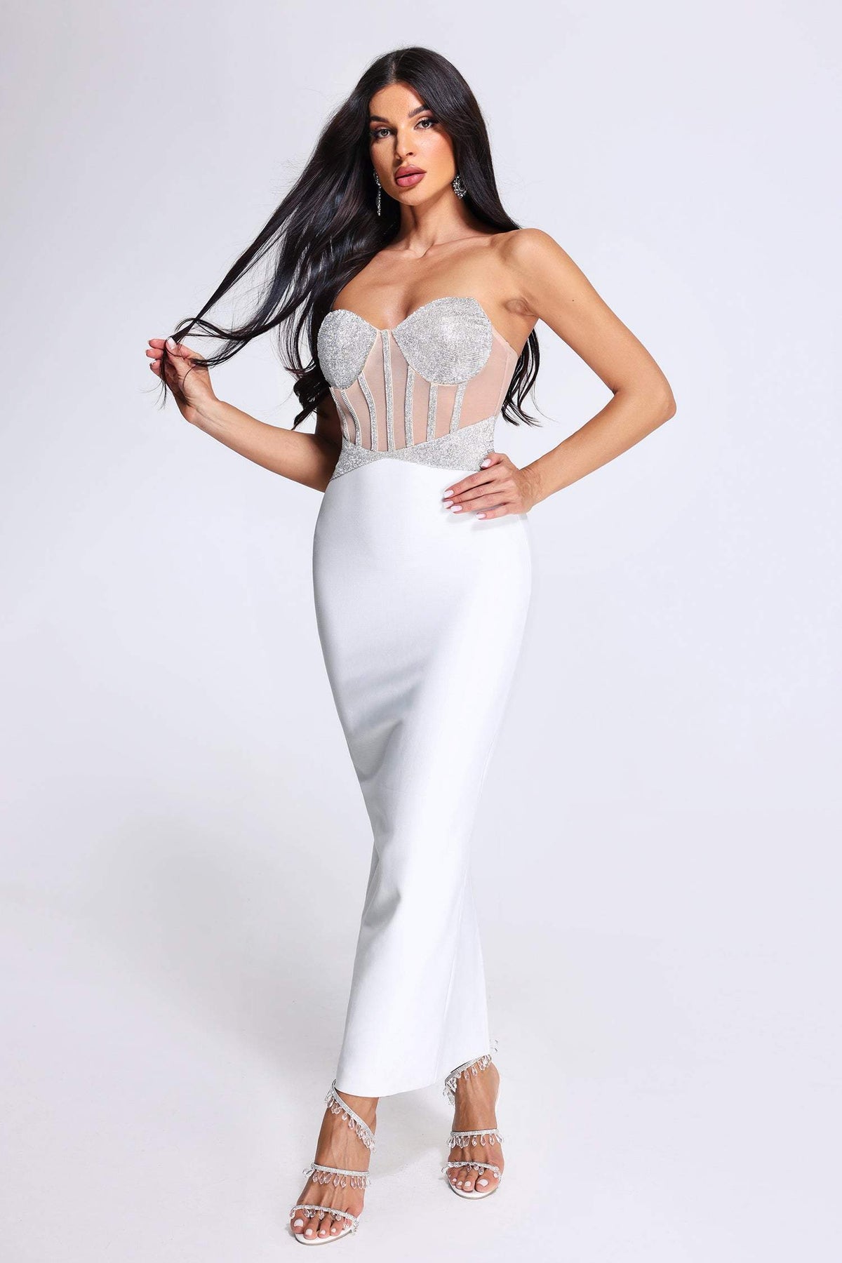 Celestial-Diamante Bandage Dress